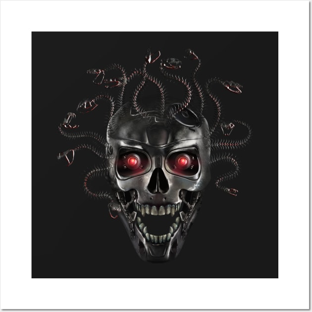 Metal skull medusa Wall Art by lidijaarts